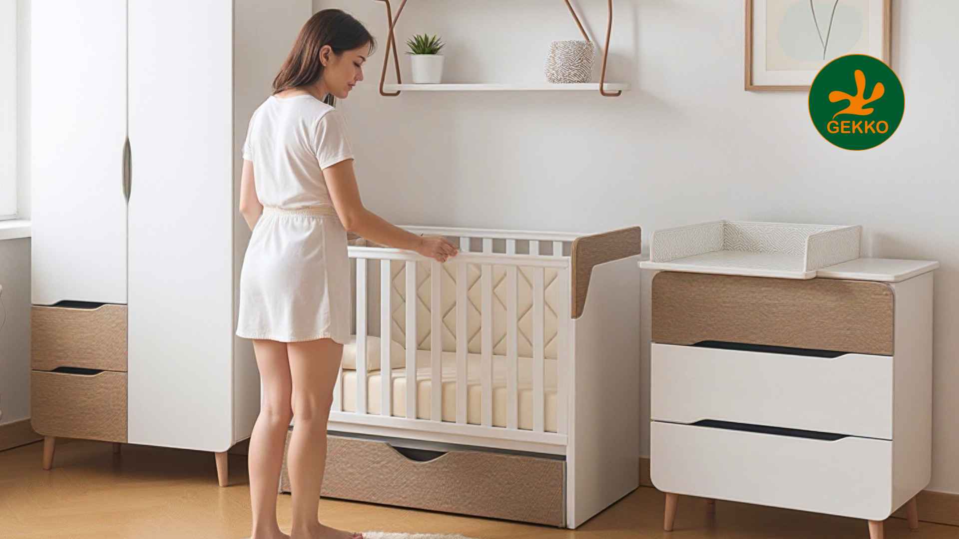 Využití komod a nočních stolků Gekko Kids v různých místnostech domova