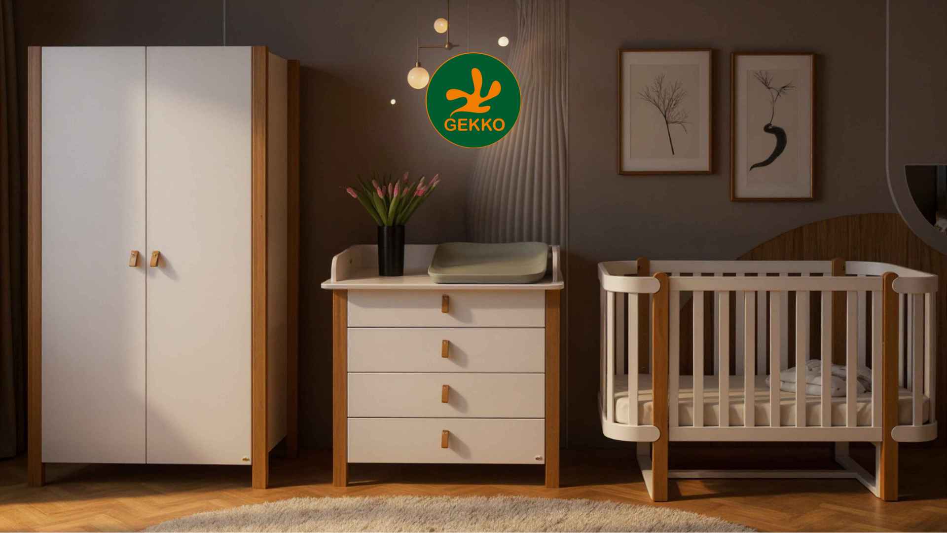 Luxusní dětské komody a noční stolky Gekko Kids v interiéru