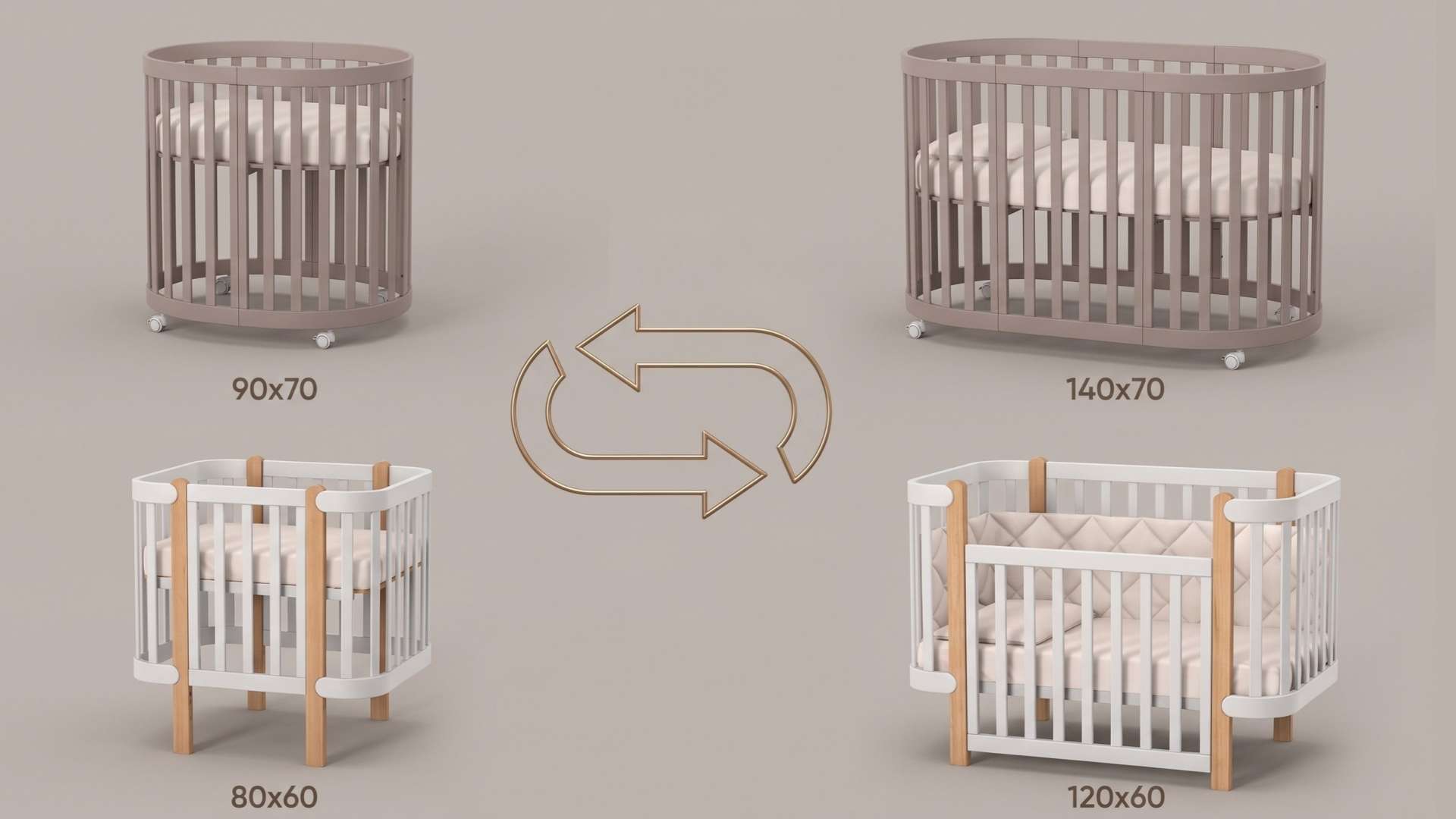 Dětské mini postýlky Gekko Kids v interiéru ložnice