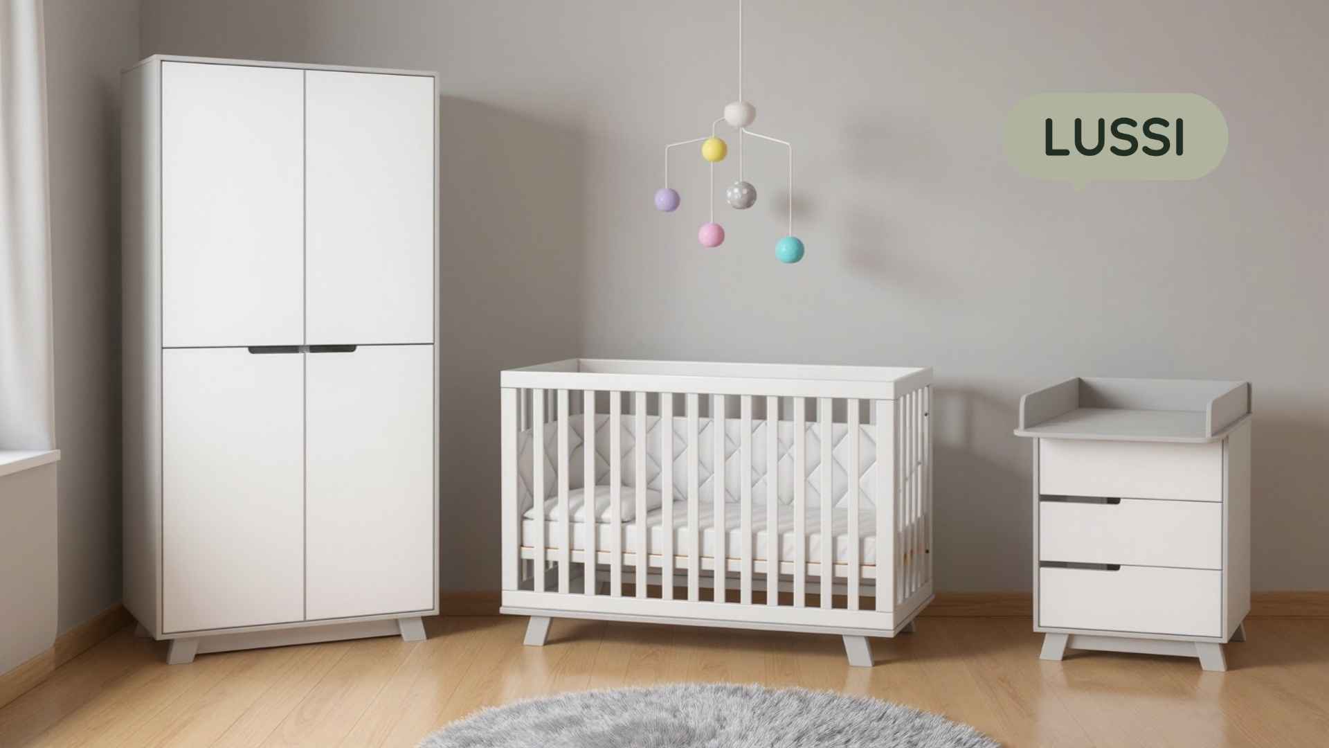 Dětský pokoj snů Lussi Bílá-Šedá
