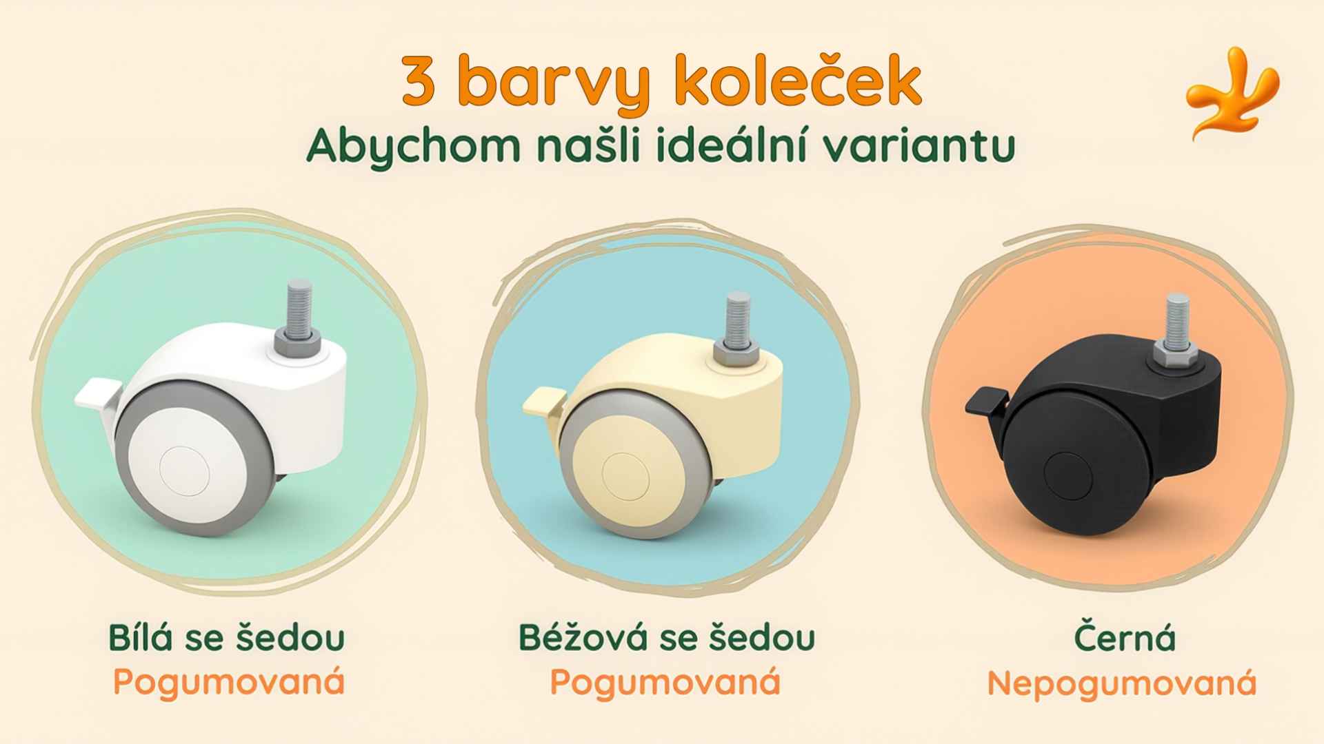 Mobilní dětská postýlka na kolečkách Gekko Kids z masivního dřeva