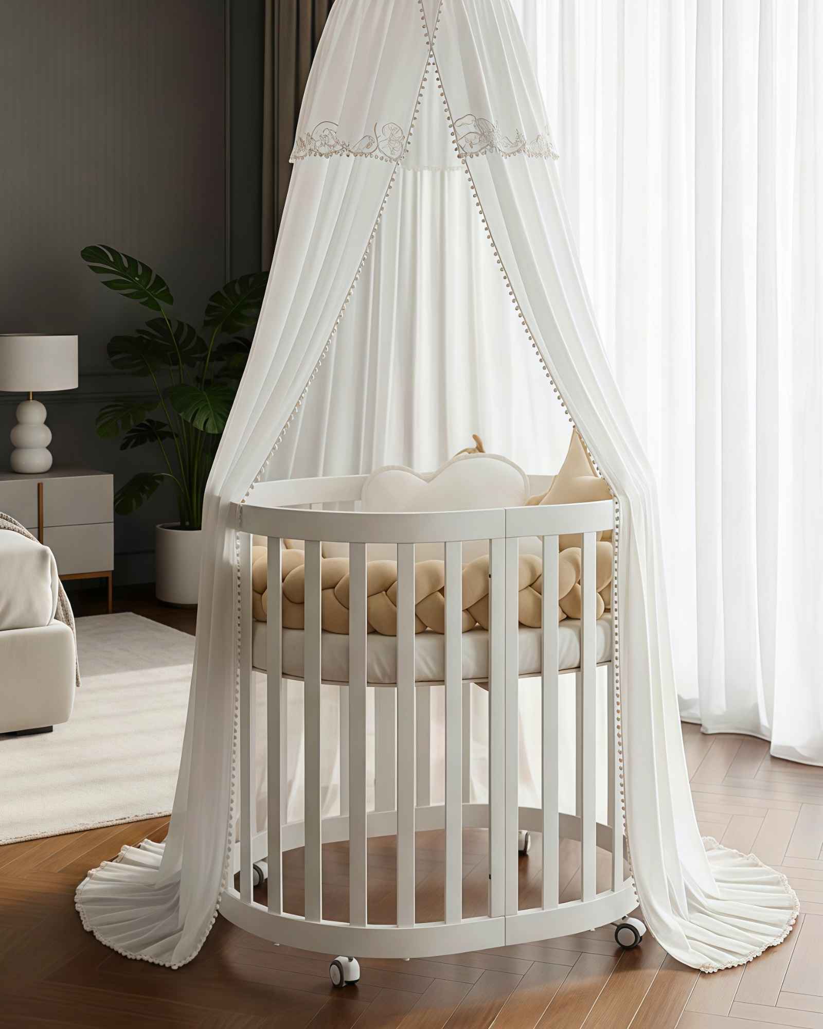 Grafitová oválná postýlka