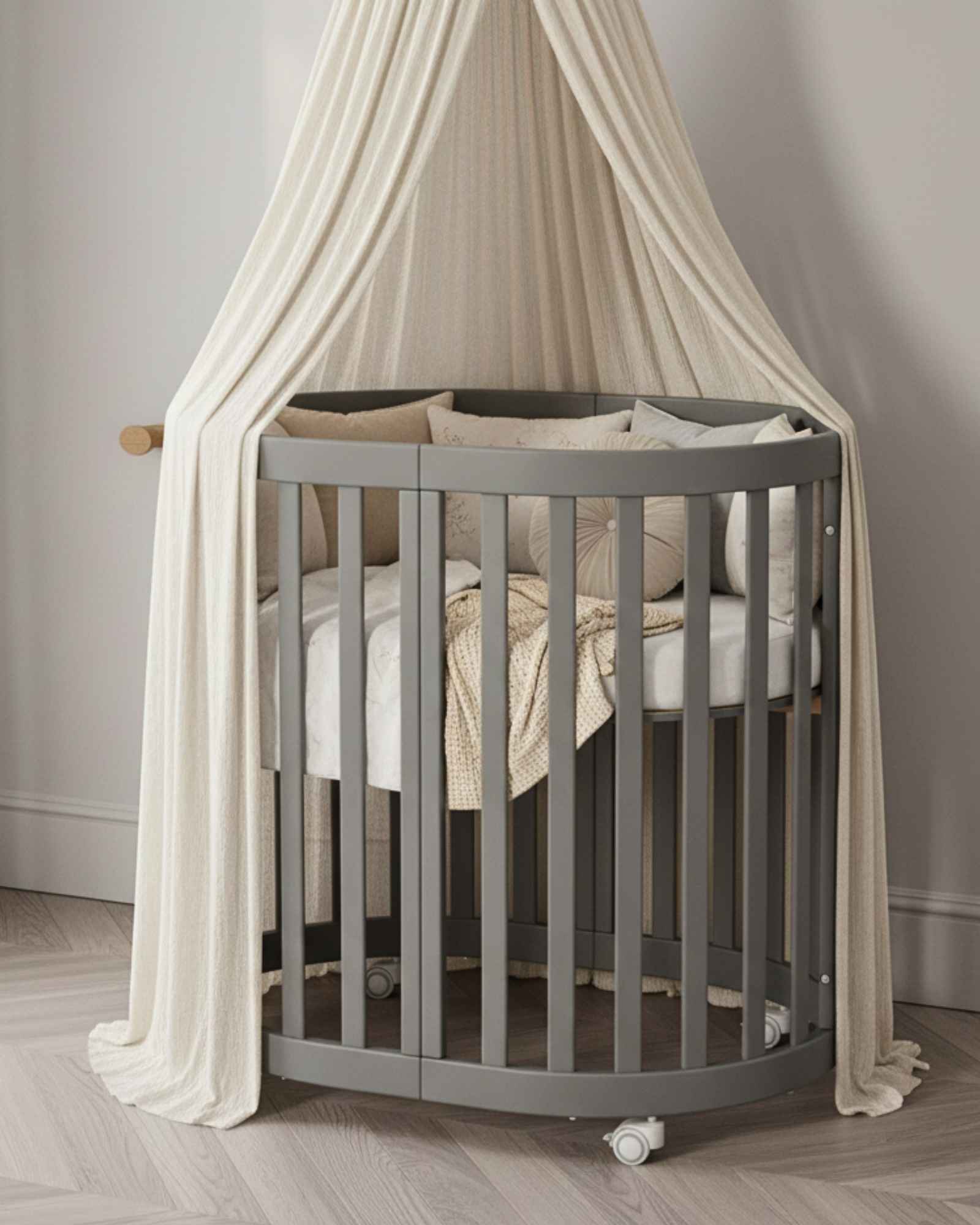 Cappuccino oválná postýlka