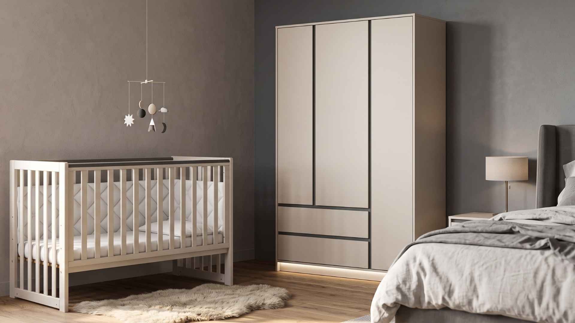 Prvotřídní třídveřová šatní skříň Lovitto