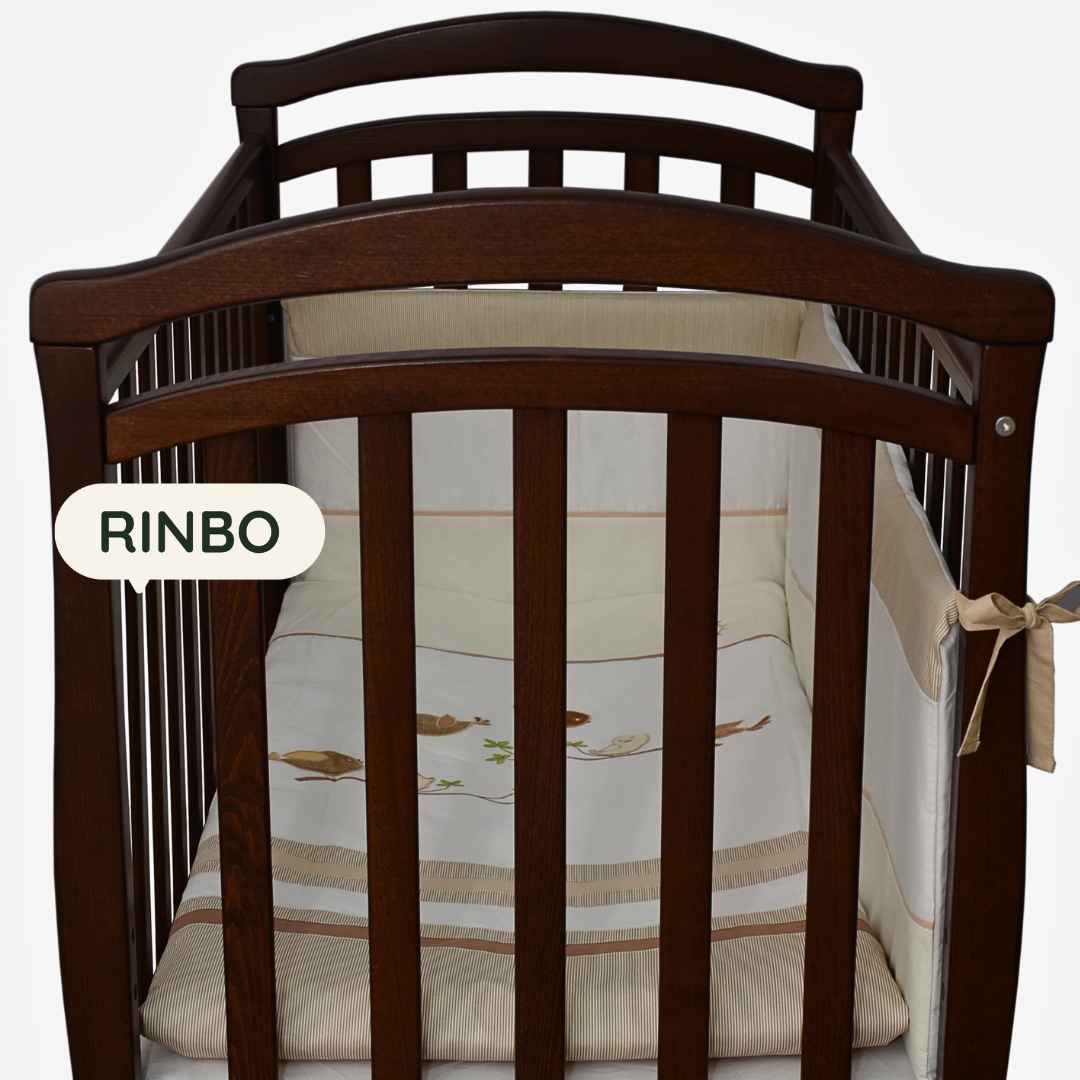 Dětská postýlka Rinbo Gekko Kids 120x60. Tmavý ořech