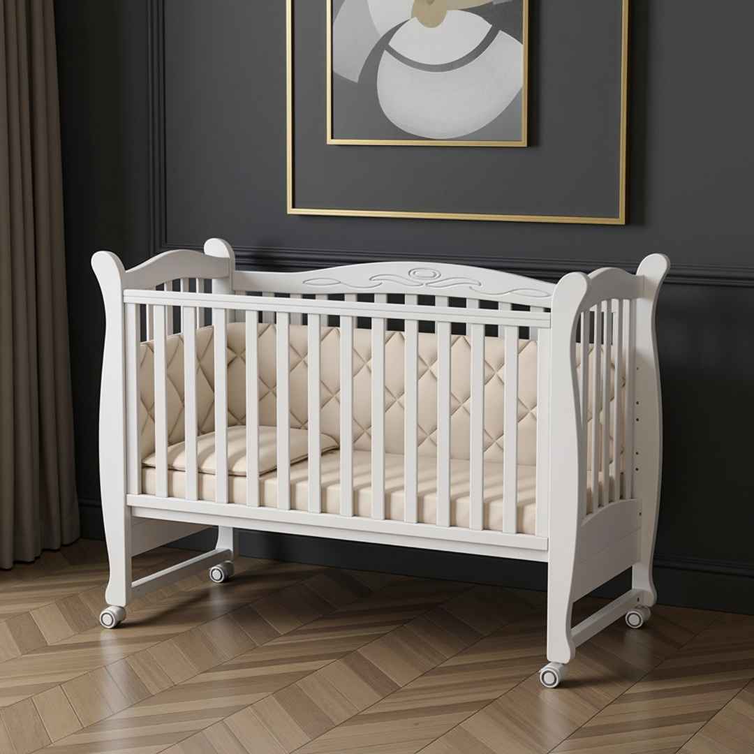 Dětská postýlka Lappi Gekko Kids 120x60. Bílá