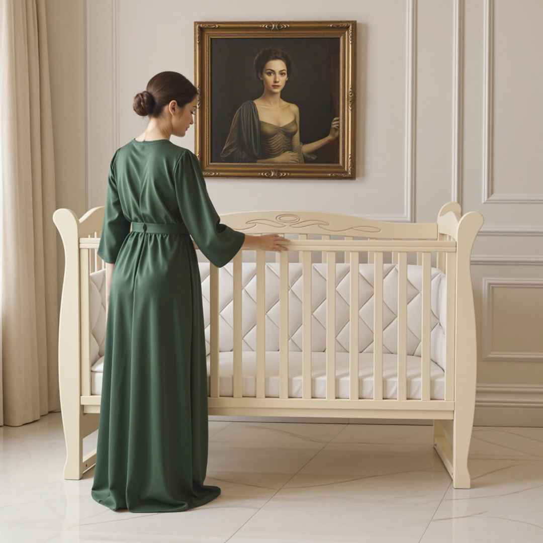 Dětská postýlka Lappi Gekko Kids 120x60. Barva slonovinové kosti