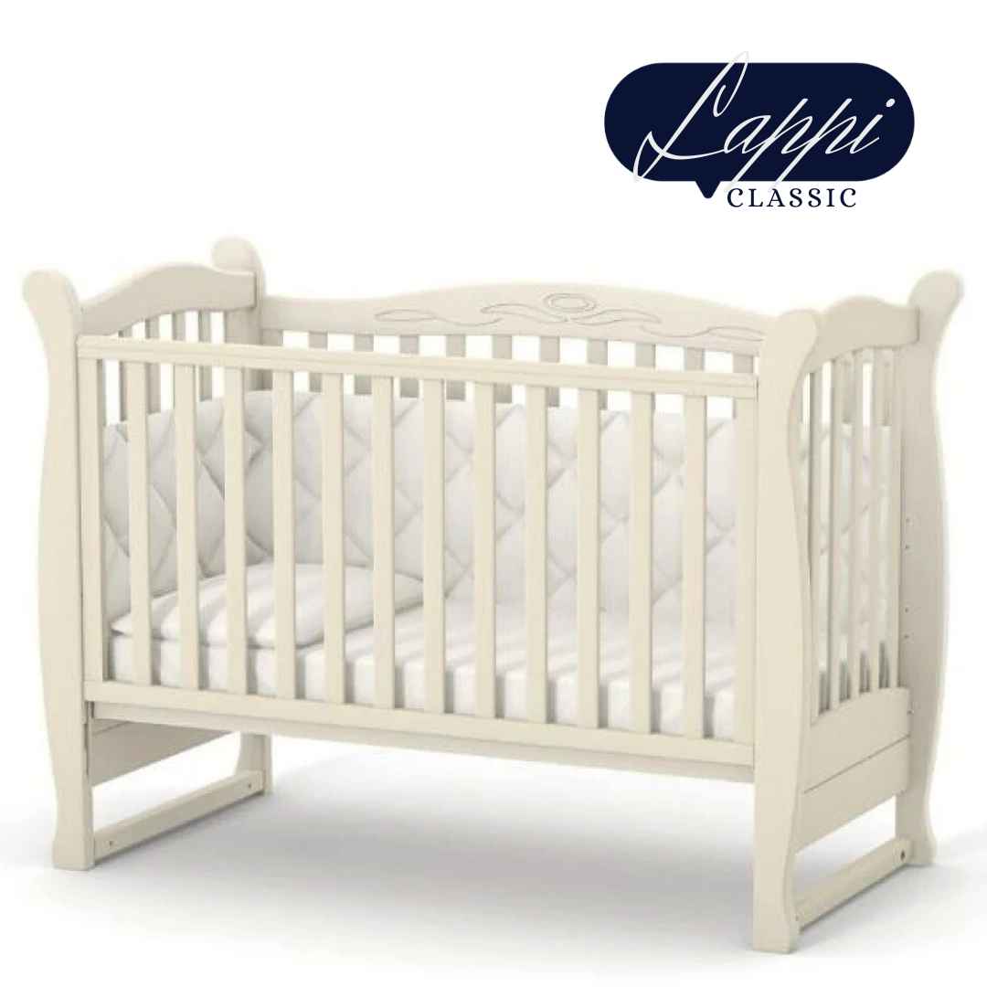 Dětská postýlka Lappi Gekko Kids 120x60. Barva slonovinové kosti