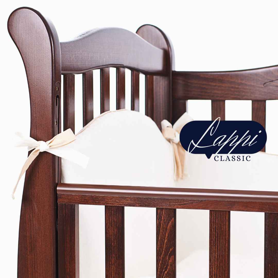 Dětská postýlka Lappi Gekko Kids 120x60. Tmavý ořech