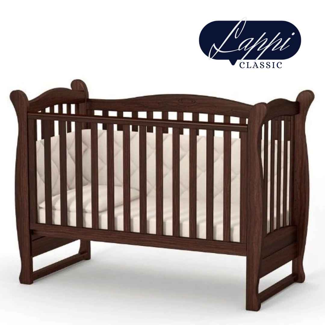 Dětská postýlka Lappi Gekko Kids 120x60. Tmavý ořech