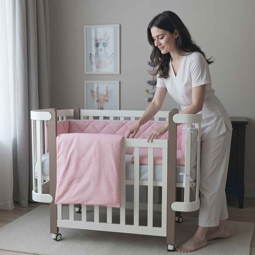 Dětská rostoucí postýlka Zukko Gekko Kids. Kolébka a postýlka 2v1. Bíla / Cappuccino