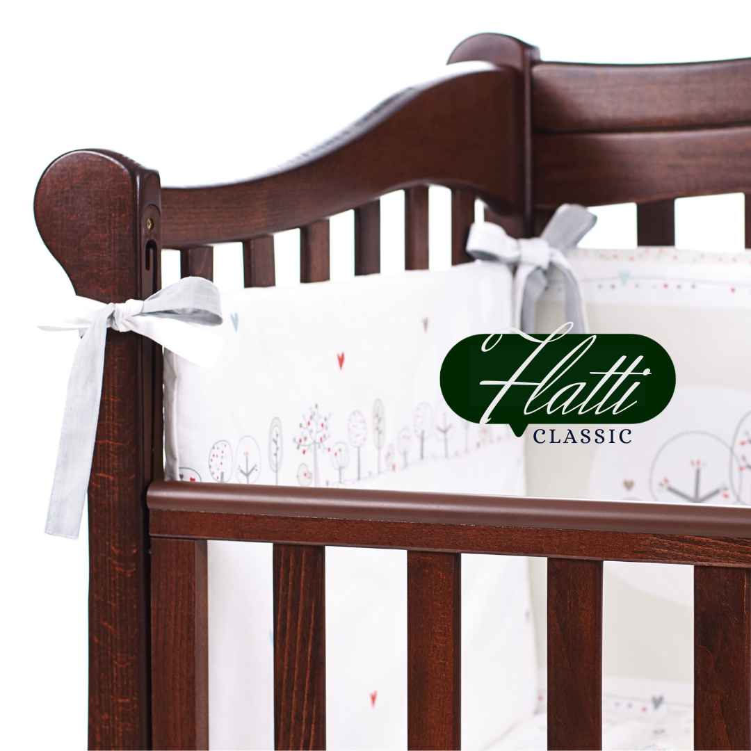 Dětská postýlka Flatti Gekko Kids 120x60. Tmavý ořech