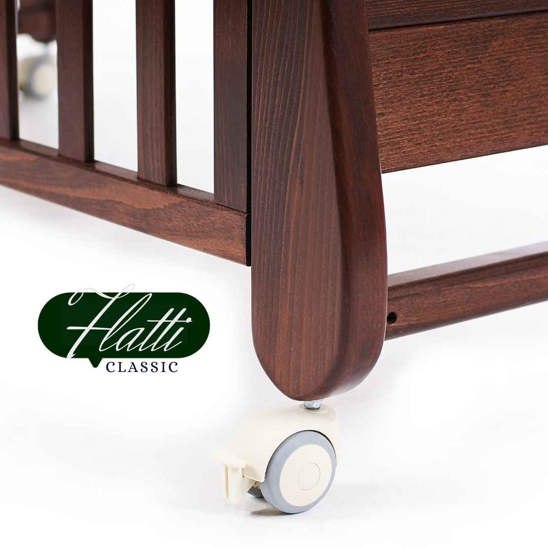 Dětská postýlka Flatti Gekko Kids 120x60. Tmavý ořech