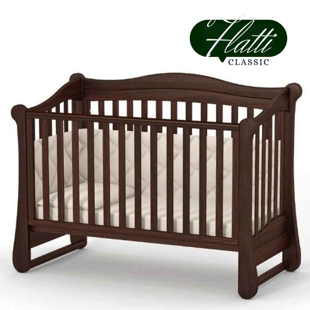 Dětská postýlka Flatti Gekko Kids 120x60. Tmavý ořech