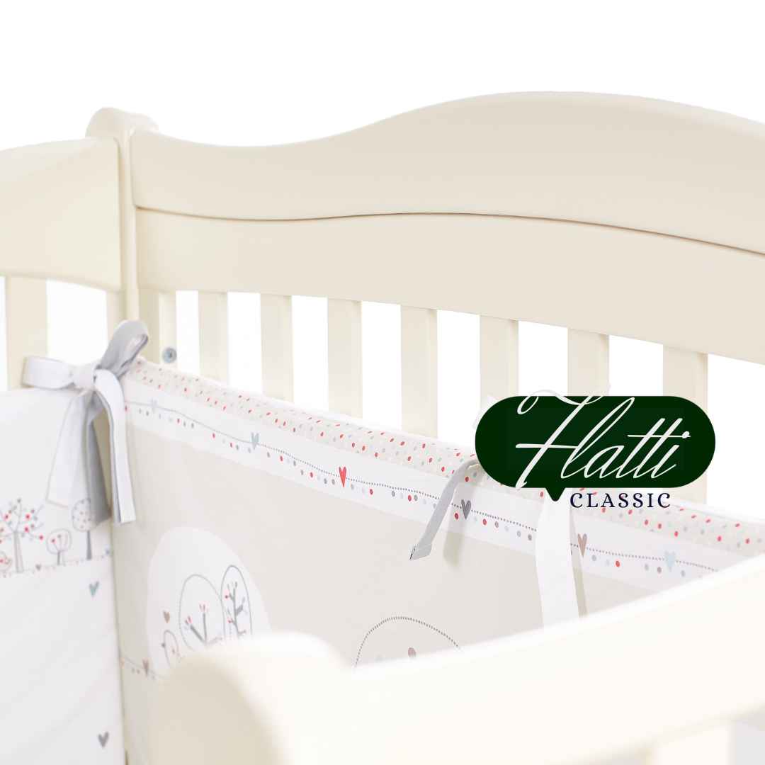 Dětská postýlka Flatti Gekko Kids 120x60. Barva slonovinové kosti