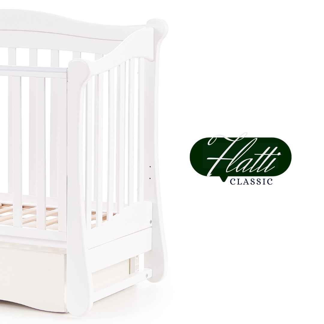 Dětská postýlka Flatti Gekko Kids 120x60. Bílá