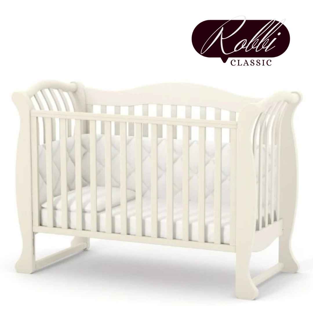 Dětská postýlka Robbi Gekko Kids 120x60. Barva slonovinové kosti