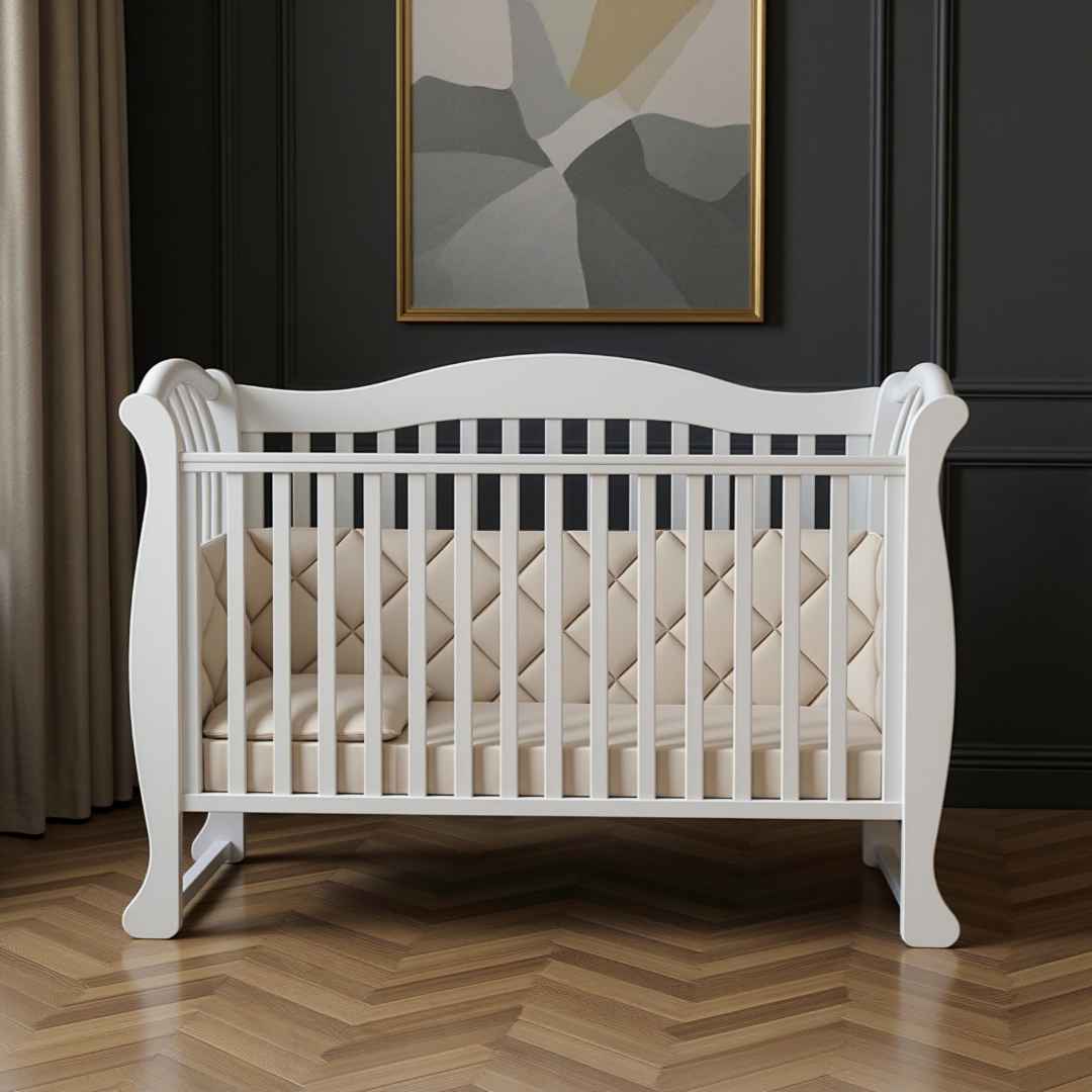 Dětská postýlka Robbi Gekko Kids 120x60. Bílá