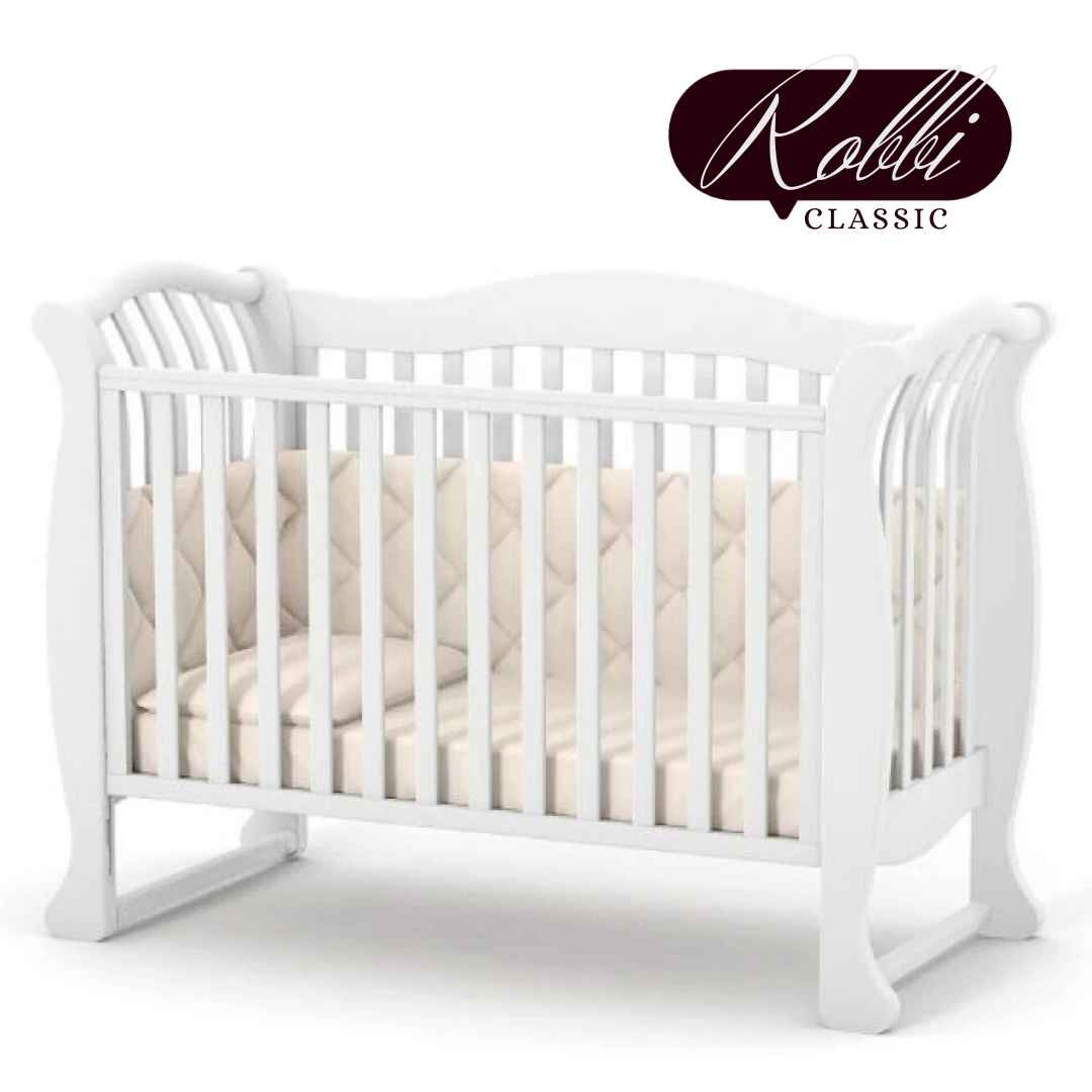 Dětská postýlka Robbi Gekko Kids 120x60. Bílá