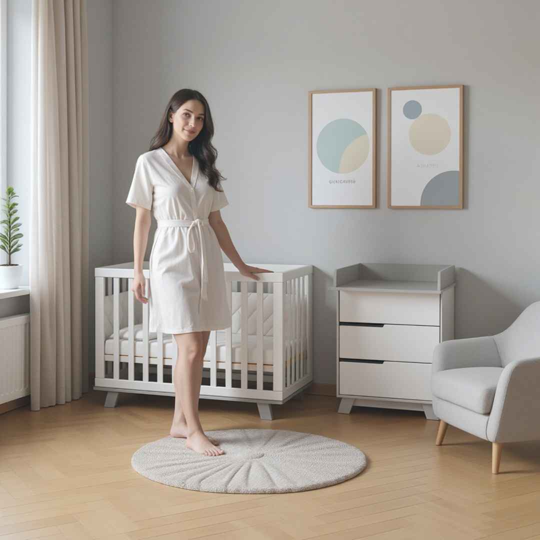 Dětská postýlka Lussi Gekko Kids 120x60. Bílá / Šedá