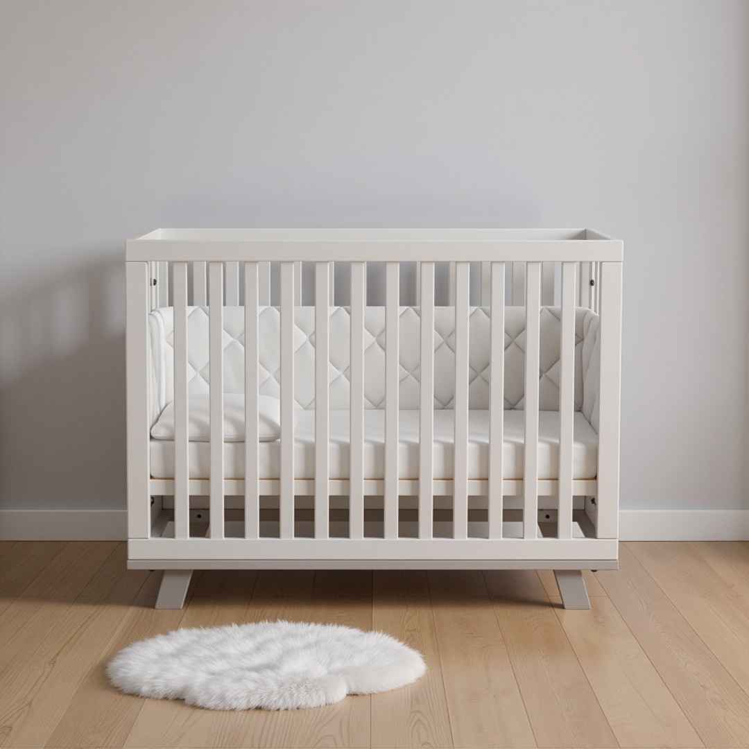 Dětská postýlka Lussi Gekko Kids 120x60. Bílá / Šedá