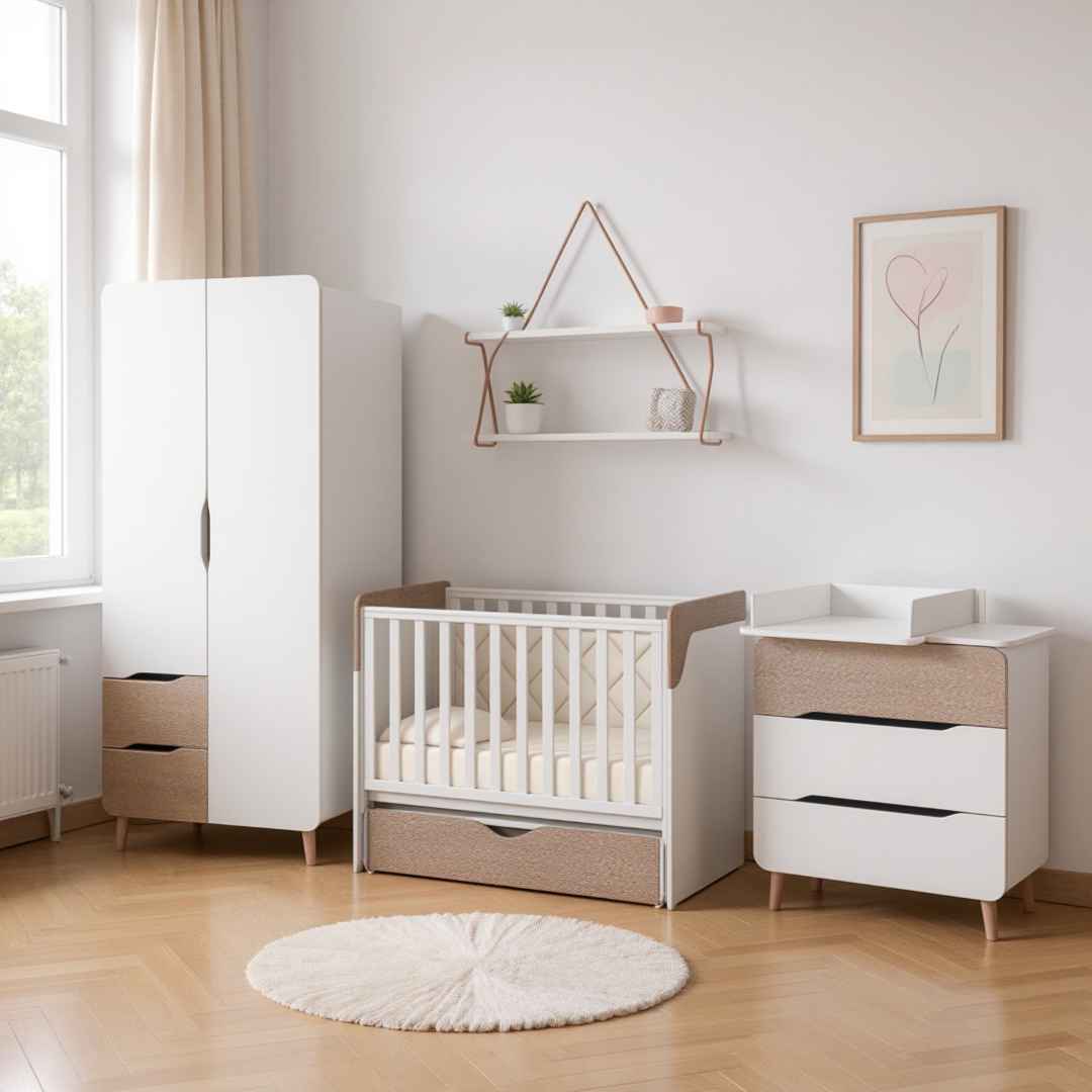 Dětská postýlka Belitto Gekko Kids 120x60. Bílá