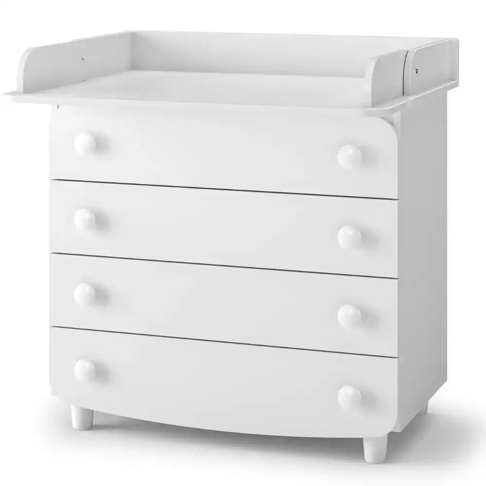 Dětská komoda Lappi Gekko Kids, 90x49x81cm, Bílá