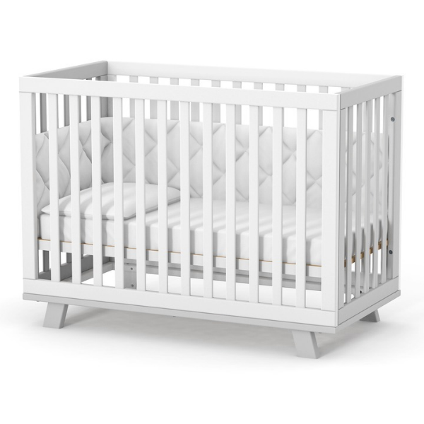 Dětská postýlka Lussi Gekko Kids 120x60. Bílá / Šedá