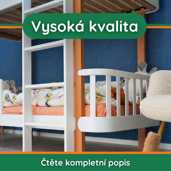 Dětská postel Lussi Gekko 160x80. Bílá / Šedá