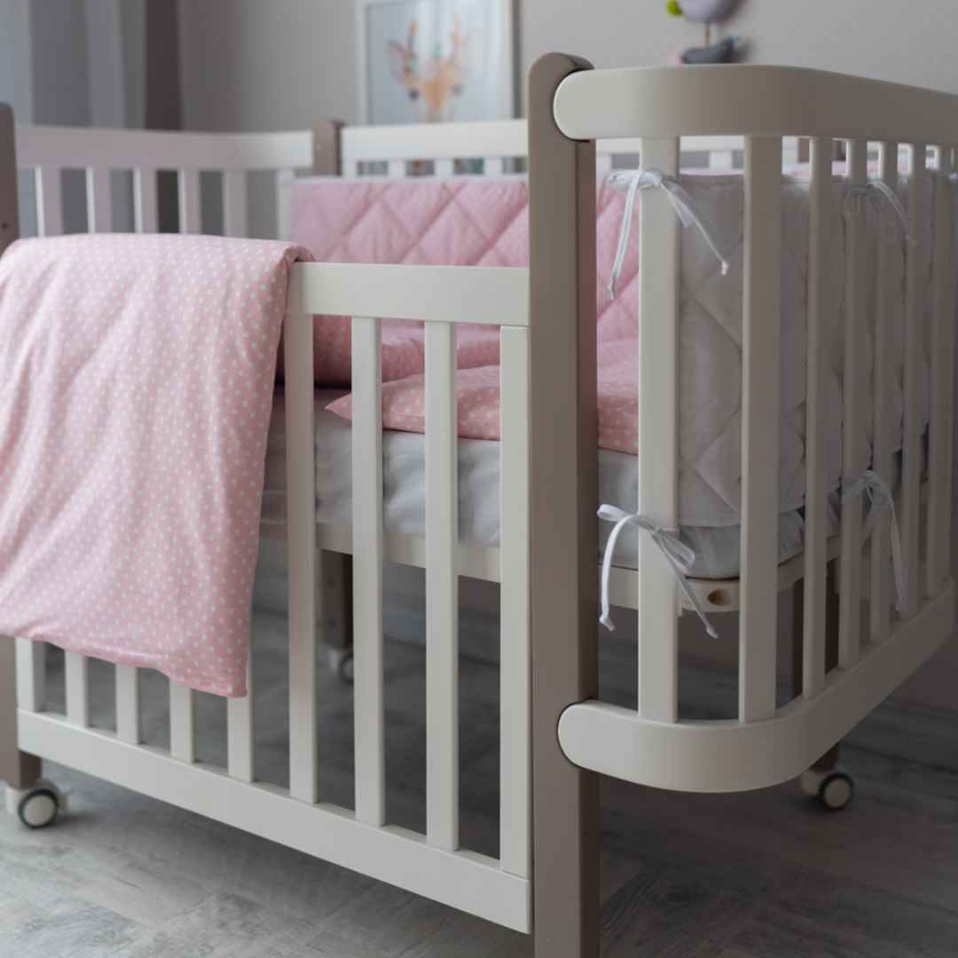 Dětská rostoucí postýlka Zukko Gekko Kids. Kolébka a postýlka 2v1. Bílá / Cappuccino